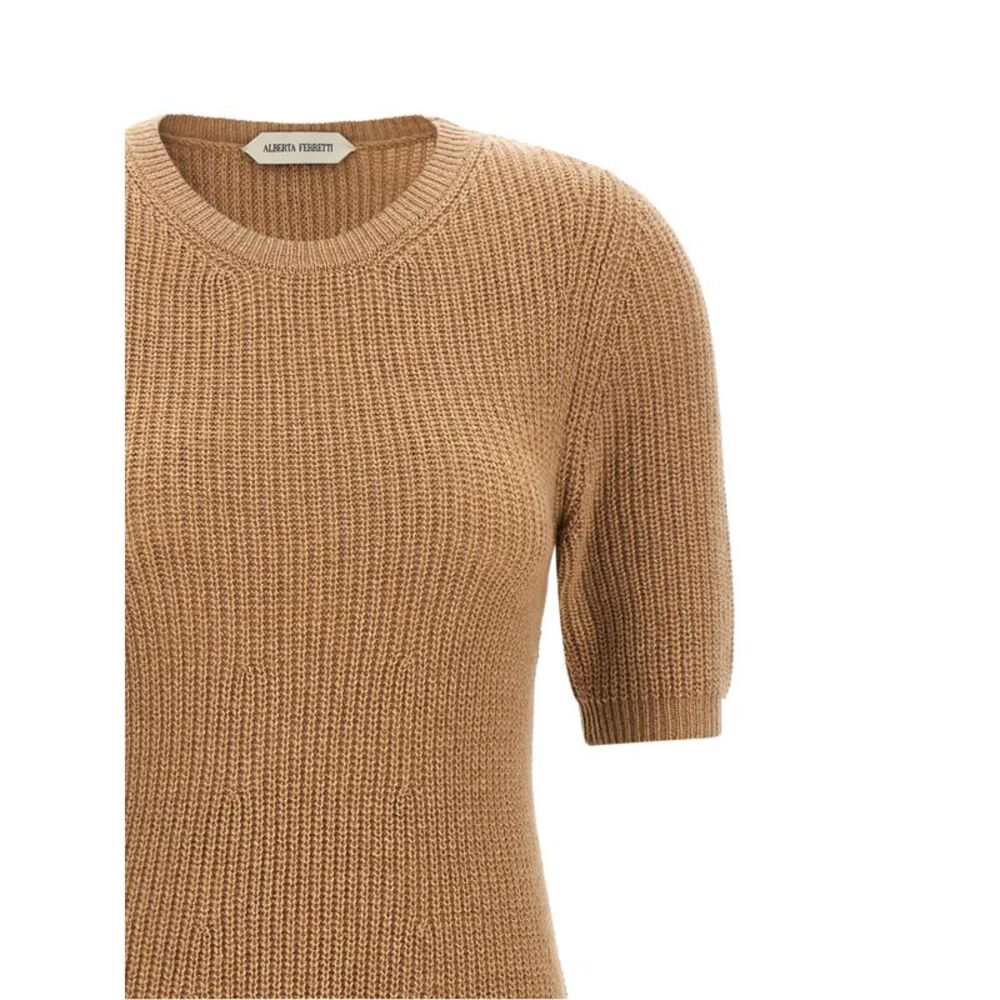 Alberta Ferretti Brown Cashmere Midi Women's Dress - Picture 3 of 4